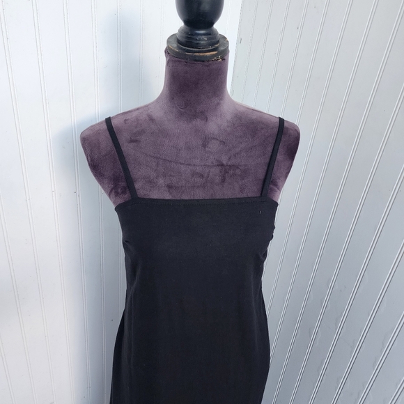 NWT Japna Women's Black Linen Rayon Tank Dress Smocked Back Sz S - Picture 2 of 13